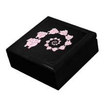Spiral of Pink Elephants. Jewelry Box