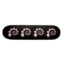 Spiral of Pink Elephants. Skateboard Deck