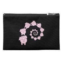 Spiral of Pink Elephants. Travel Accessory Bag