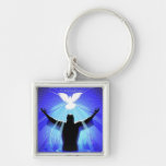Spirit descending like a dove keychain