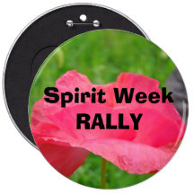 Spirit Week RALLY buttons Pink Poppy Flower