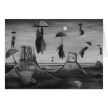 Spirits Of The Flying Umbrellas 2 BW cards
