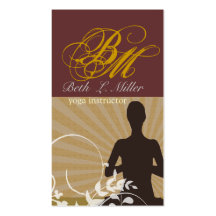 Spiritual Meditation Yoga  Instructor Business Card Templates