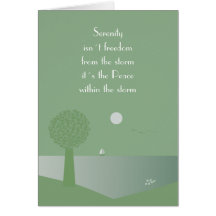 Spiritual Peace within the storm card