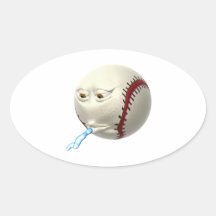 Spitball Oval Sticker
