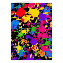 Splatter Wallpaper Greeting Cards