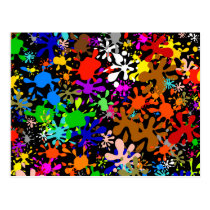 Splatter Wallpaper postcards