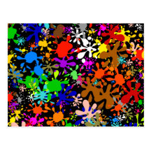 Splatter Wallpaper Post Cards