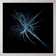 splendid blue feather print