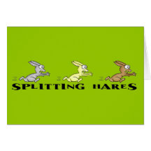 Splitting Hares Greeting Card