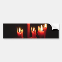 Spooky candles in the dark bumper sticker