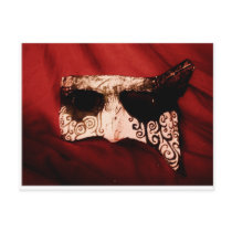 Spooky Gothic Masquerade Mask Post Card