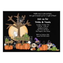 SPOOKY Halloween Scene Halloween Party Invitation