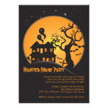 Spooky Haunted House Halloween Party Invitations