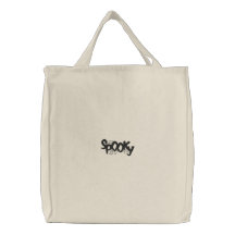 Spooky in Black Canvas Bags
