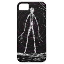 spooky man in woods iPhone 5 cases