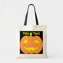 Spooky Orange Jack-o'-Lantern Bag