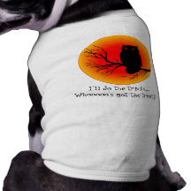 Spooky Owl Doggie T Shirt