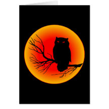 Spooky Owl Greeting Card