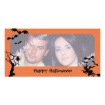 Spooky Tree, Bats and Witch Halloween Photo Cards