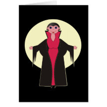 Spooky Vampire Greeting Card