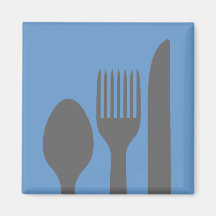 Spoon, Knife & Fork Graphic Fridge Magnets