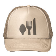 Spoon, Knife & Fork Graphic Trucker Hats