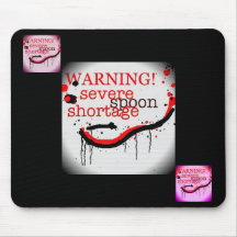 Spoon warning mousemat mouse pad