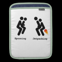 Spooning and Jetpacking ipad sleeves
