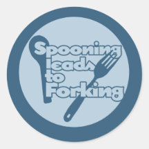 Spooning leads to forking sticker