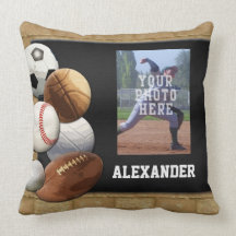 Sports All-Star Custom Photo/Name Pillow