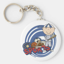 Sports Boy - Baseball Tshirts and Gifts Keychain