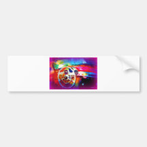 Sports Car Steering Wheel Bumper Stickers
