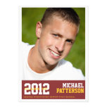 Sports Guy Photo Graduation Party Invitation Red