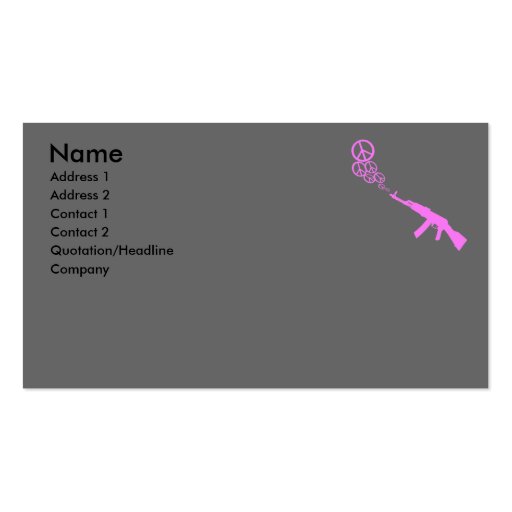Spread Peace Business Card