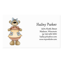 Spring Bears · Apricot Dress Business Cards