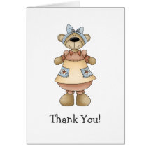 Spring Bears · Apricot Dress Card