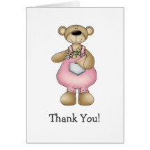 Spring Bears · Pink Dungarees Greeting Cards