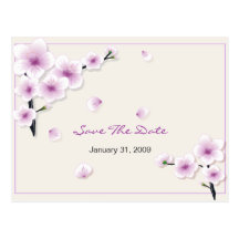 Spring Blossom Save the Date Wedding Announcement Postcard