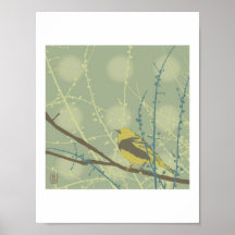 "Spring Buds Bird" Print
