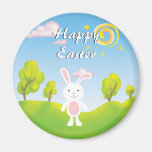 Spring Bunny Happy Easter Magnet