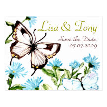 Spring Butterfly Weeding - Customised Postcards