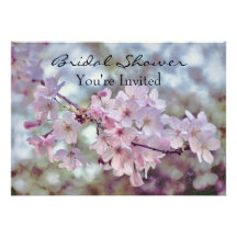 Spring Cherry Blossoms Bridal Sakura Invitation
