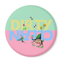Spring Clean Dirty Dishwasher Magnet magnets