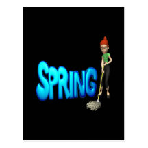 Spring Cleaning Post Card