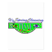 spring cleaning time post card