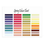Spring Colour Chart Post Card