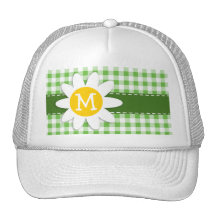 Spring Daisy; Green Checkered; Gingham Mesh Hats