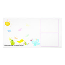 Spring day photo card template