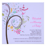 Spring Floral Tree Baby Shower Invitation
